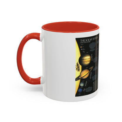 Space - Solar System- Our Sun's Family (1990) (Map) Accent Coffee Mug