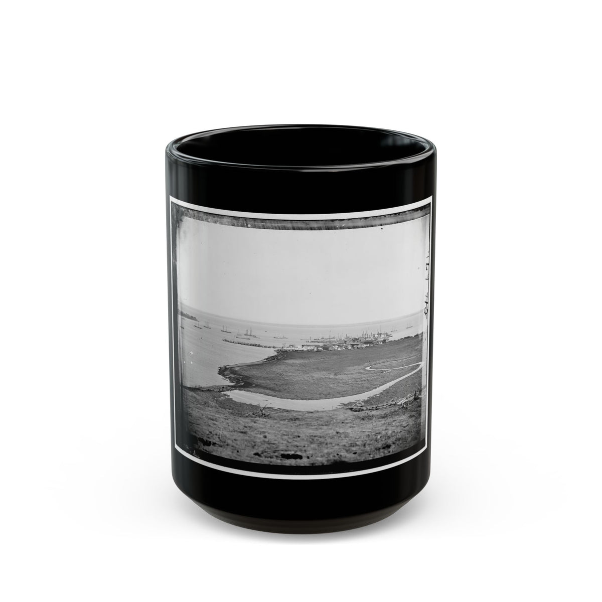 Aquia Creek Landing, Virginia. Distant View Of Federal Supply Depot (U.S. Civil War) Black Coffee Mug