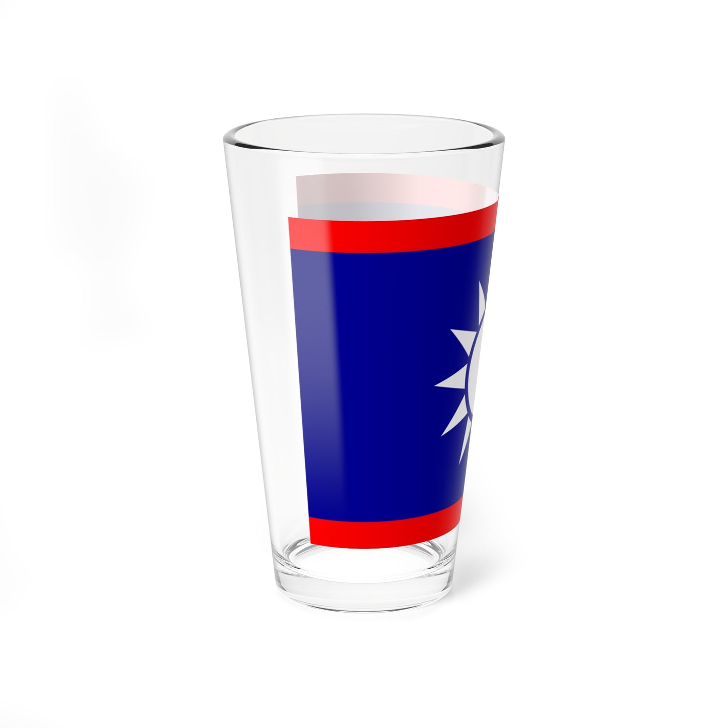 ROCN Rear Admirals Flag (China) Pint Glass 16oz