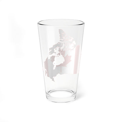 Flag map of Canada (Canada) Pint Glass 16oz