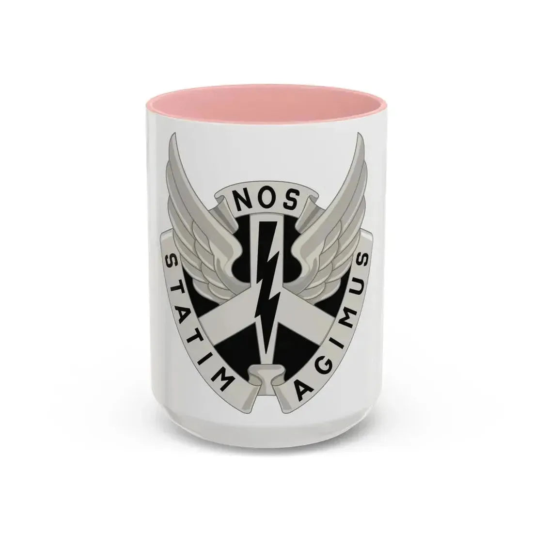 268 Aviation Battalion (U.S. Army) Accent Coffee Mug 15oz Pink - Go Mug Yourself