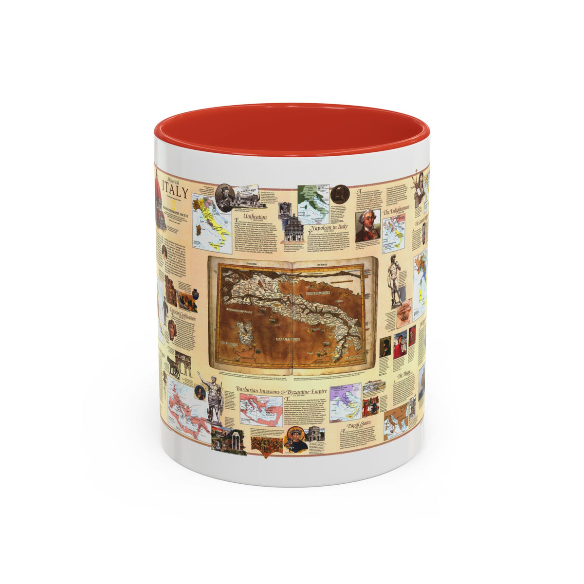 Italy - Historical (1995) (Map) Accent Coffee Mug