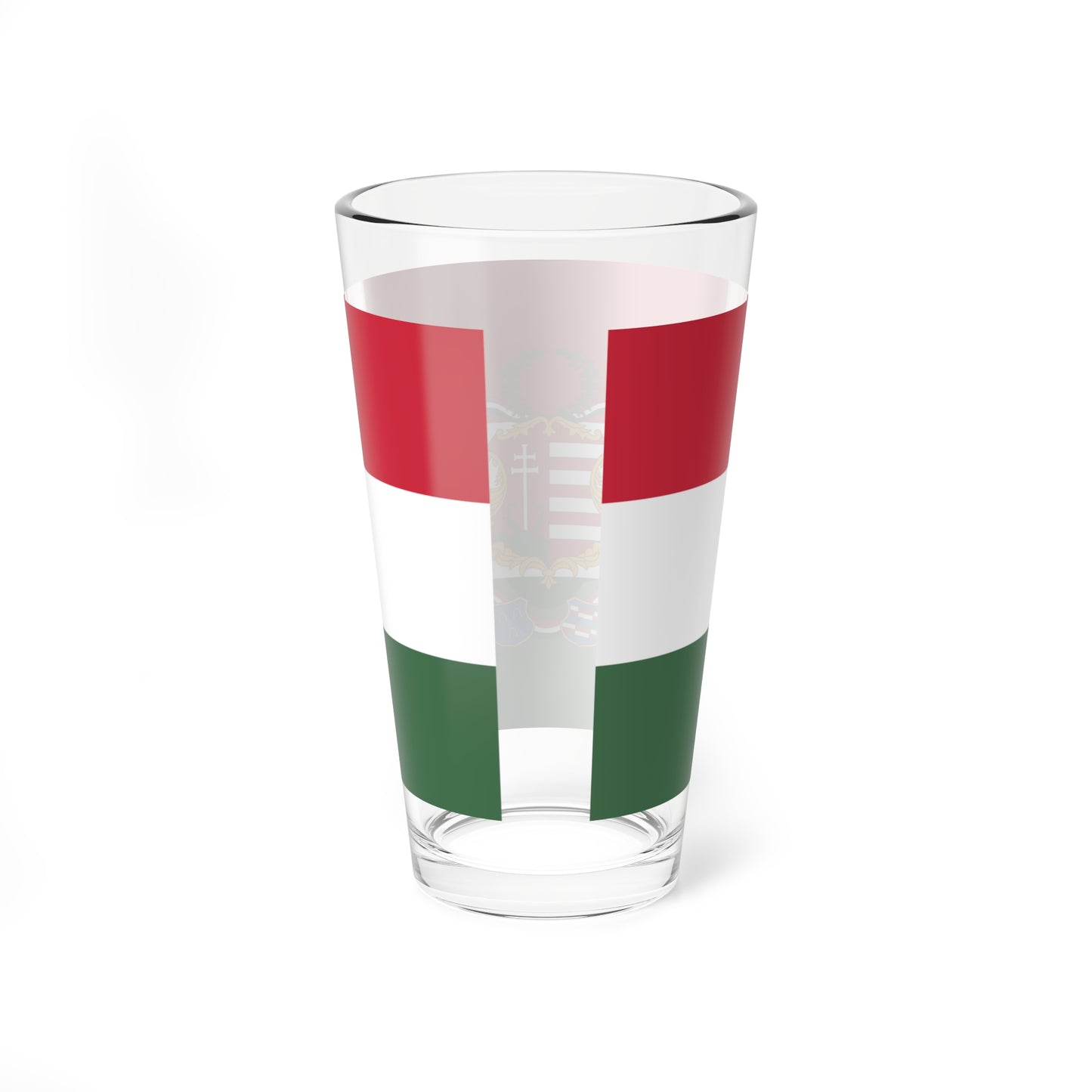 Flag of Hungary with great coat of arms 1849 (Hungary) Pint Glass 16oz