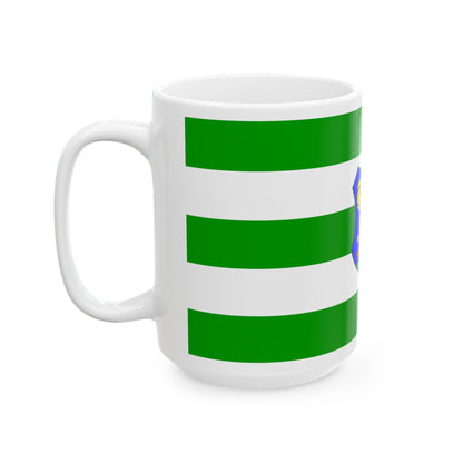 Drapeau de la région de Zagreb en Croatie - Tasse à café blanche