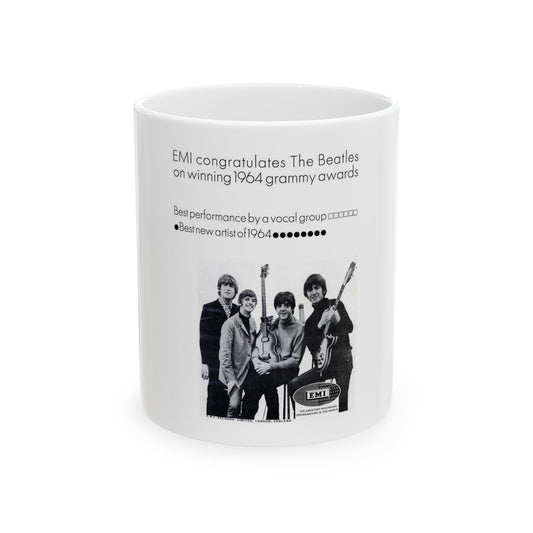 The Beatles 1965 II (Music Poster) White Coffee Mug