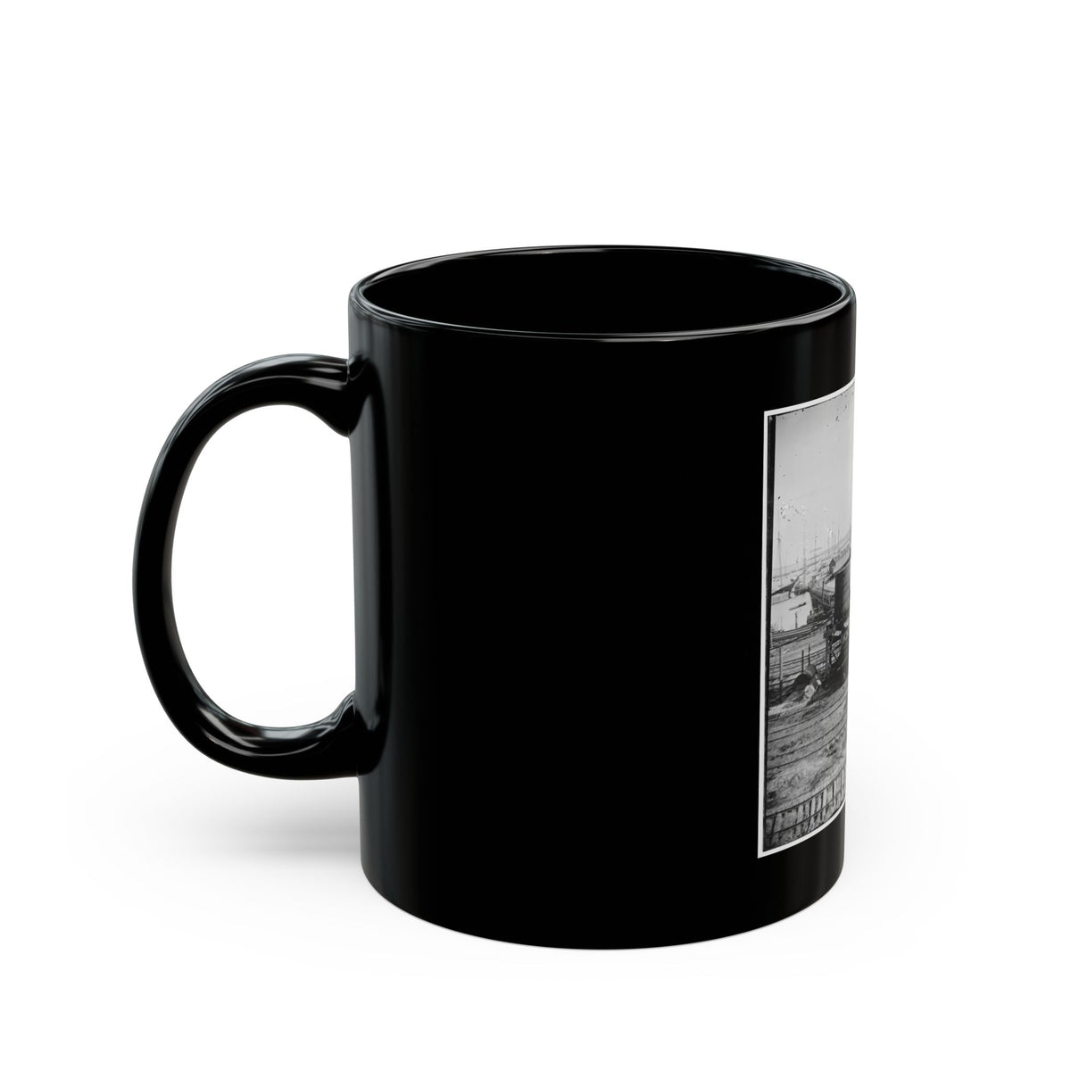City Point, Va. Another Locomotive At The Same Point (U.S. Civil War) Black Coffee Mug