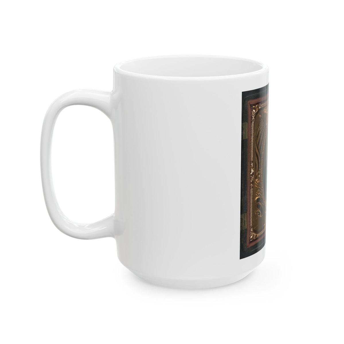 Roswell K. Bishop Of Company I, 123rd New York Infantry Regiment In Uniform With Holstered Revolver (U.S. Civil War) White Coffee Mug