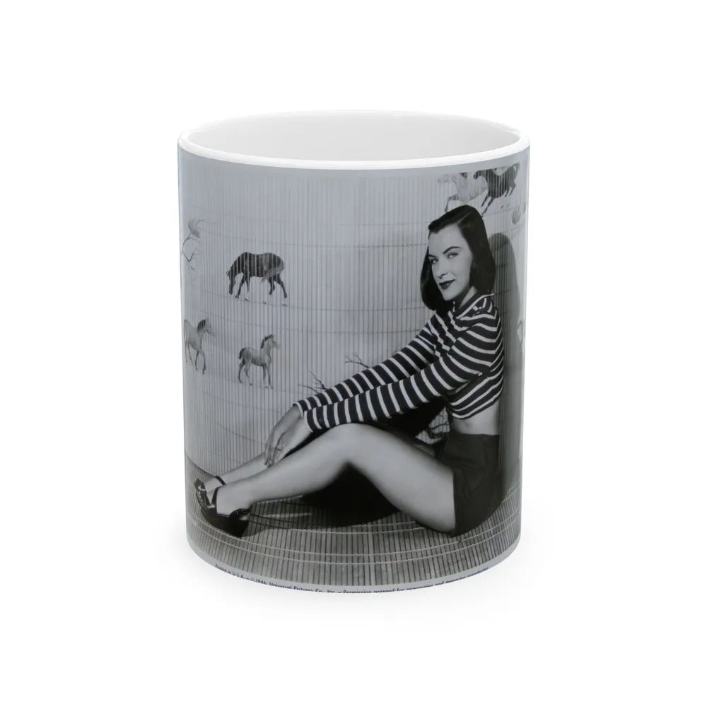 Ella Raines #174 (Vintage Female Icon) White Coffee Mug-11oz-Go Mug Yourself