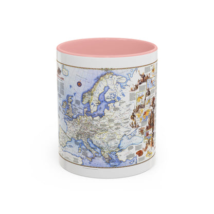 Europe - History The Major Turning Points (1983) (Map) Accent Coffee Mug