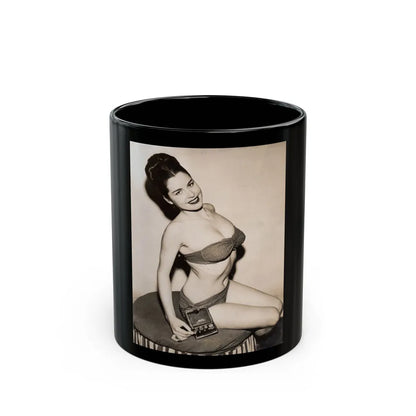 Jeanne Carmen #110 (Vintage Female Icon) Black Coffee Mug-11oz-Go Mug Yourself