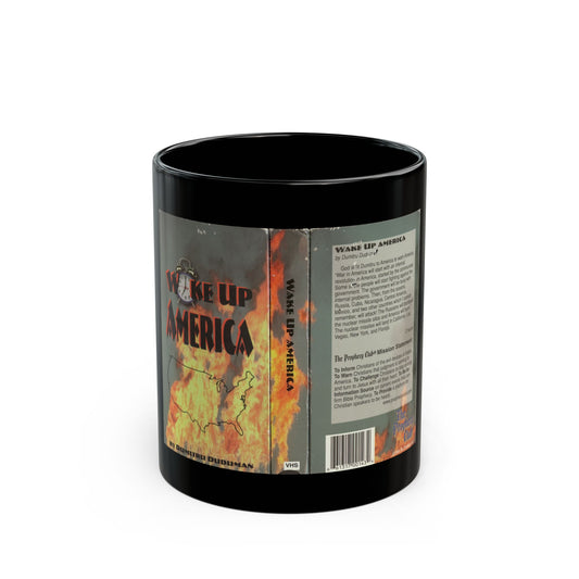 WAKE UP AMERICA BY DUMITRU DUDUMAN (VHS COVER) - Black Coffee Mug