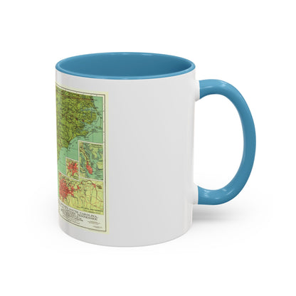 USA - Southeastern (1926) (Map) Accent Coffee Mug