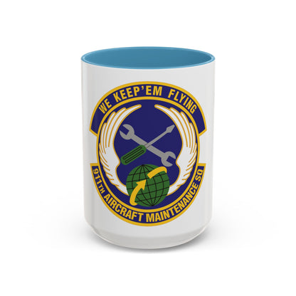 911th Aircraft Maintenance Squadron (U.S. Air Force) Accent Coffee Mug