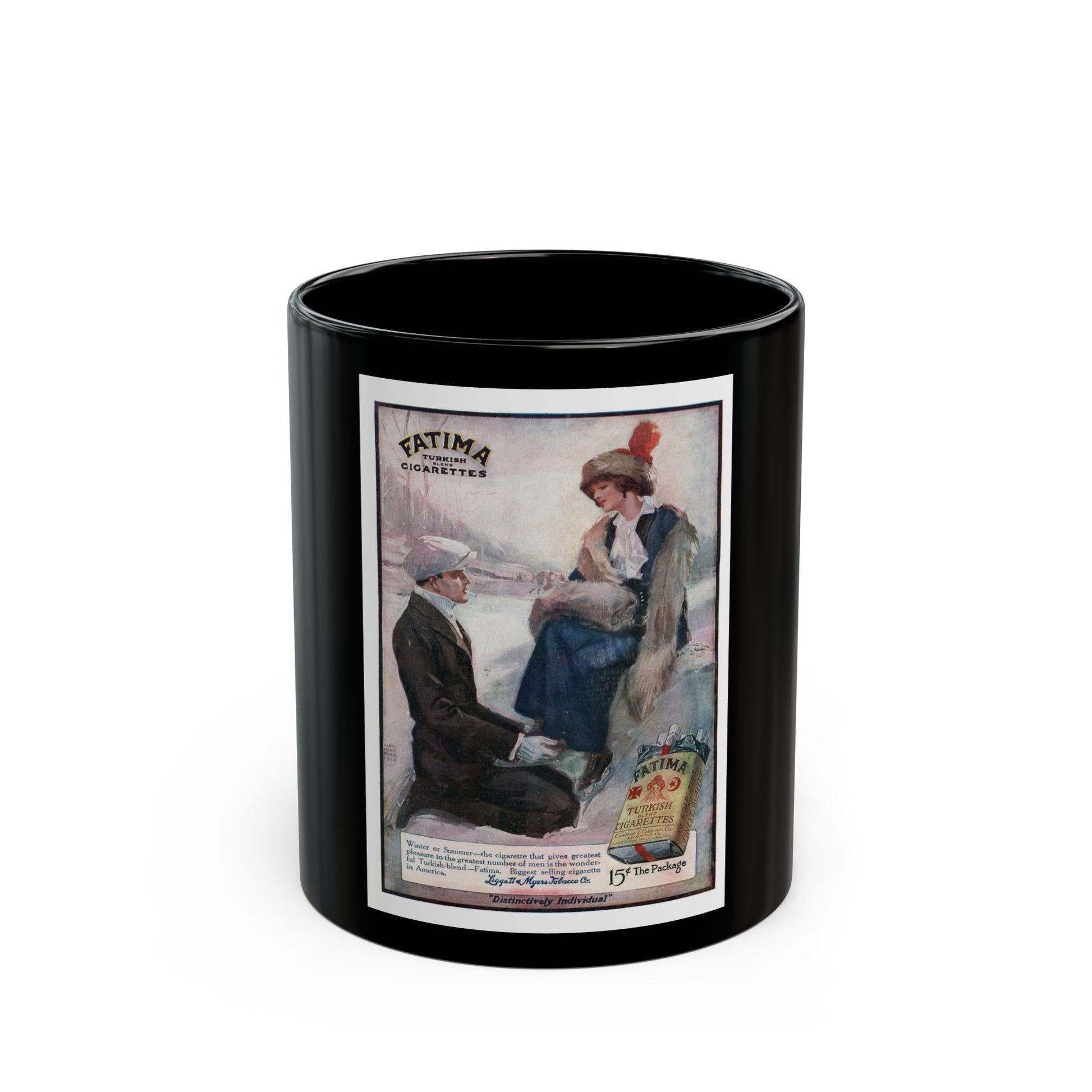 Fatima, backcover from The Popular Magazine, February 15, 1914 - Black Coffee Mug-11oz-Go Mug Yourself