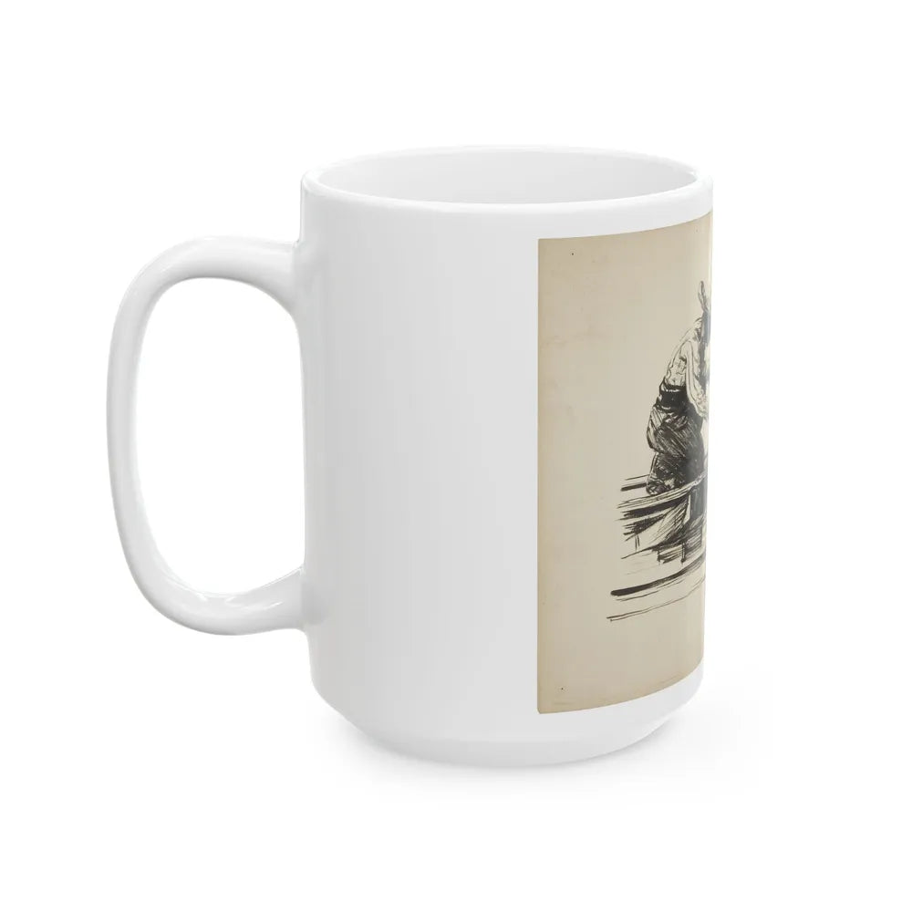 Blue Book Magazine Illustration - White Coffee Mug-Go Mug Yourself