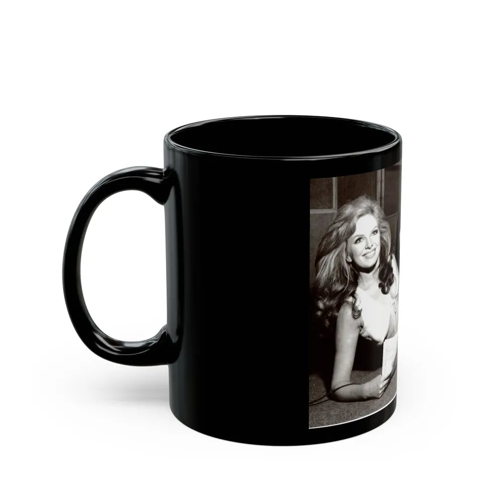 Julie Ege #111 (Vintage Female Icon) Black Coffee Mug-Go Mug Yourself