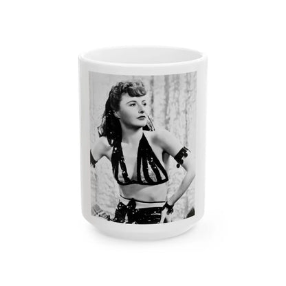 Barbara Stanwyck #158 (Vintage Female Icon) White Coffee Mug-15oz-Go Mug Yourself