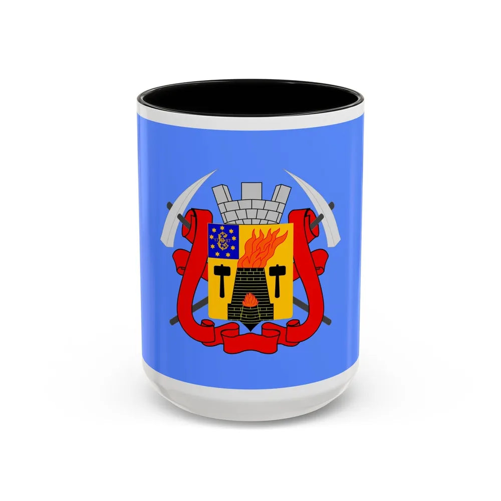 Flag of Luhansk Ukraine - Accent Coffee Mug-15oz-Black-Go Mug Yourself