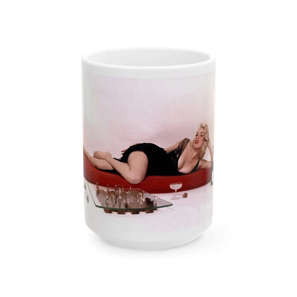 Jayne Mansfield #204 (Vintage Female Icon) White Coffee Mug-15oz-Go Mug Yourself