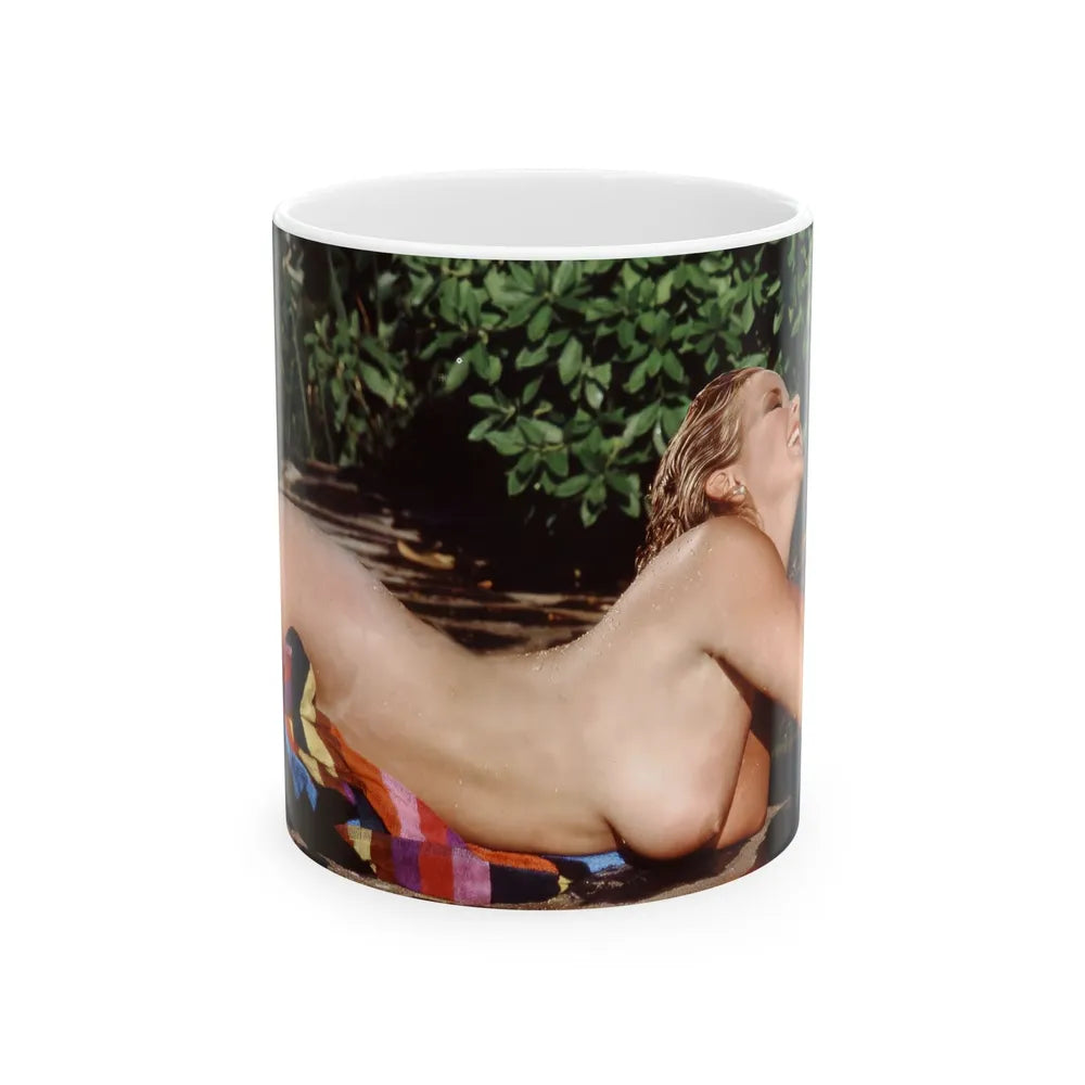 Linda Blair #366 - Topless 1 (Vintage Female Icon) White Coffee Mug-11oz-Go Mug Yourself