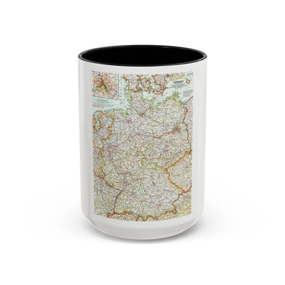 Germany (1959) (Map) Accent Coffee Mug-15oz-Black-Go Mug Yourself