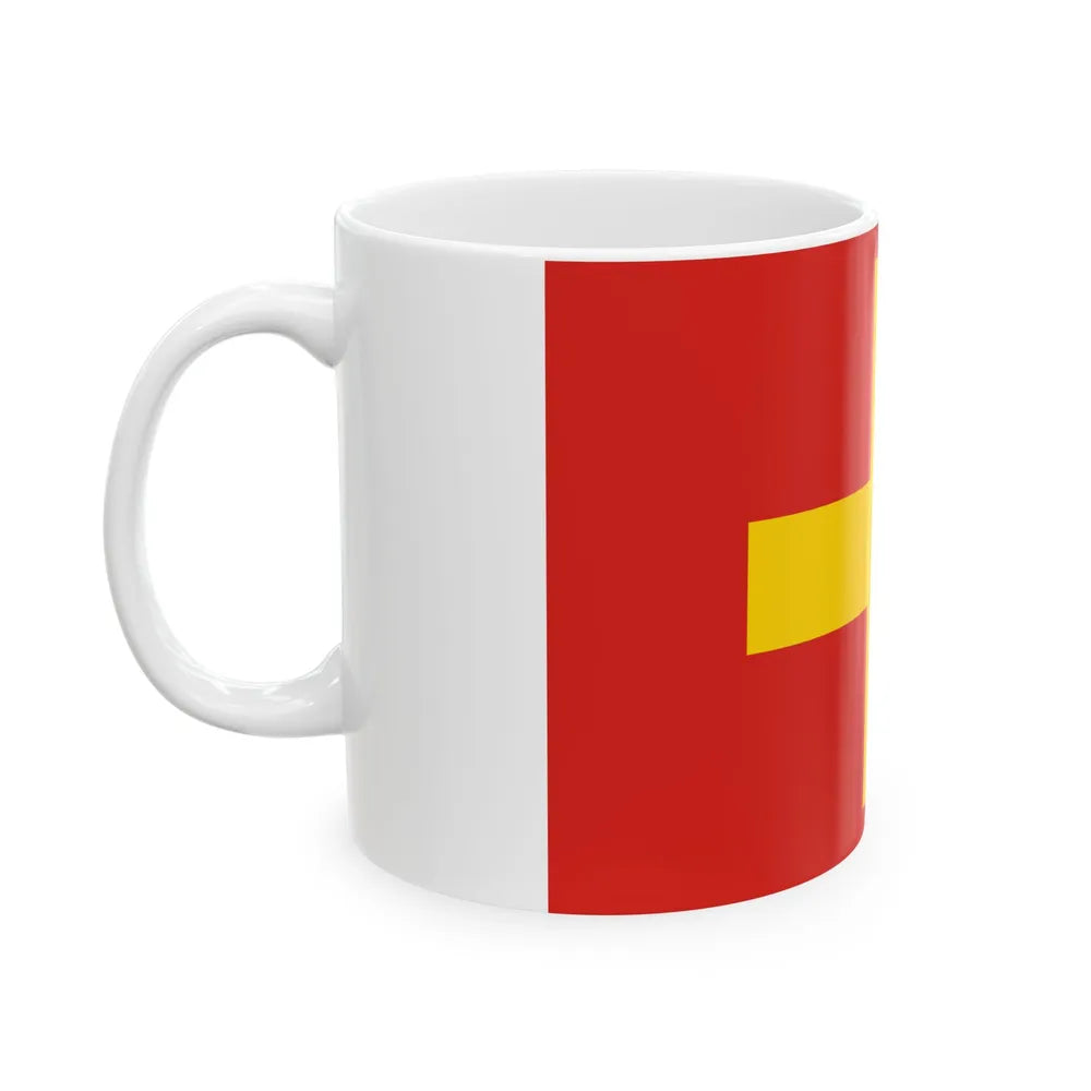 Flag of Ancona Italy - White Coffee Mug-Go Mug Yourself