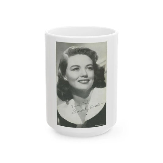 Dorothy Malone #68 (Vintage Female Icon) White Coffee Mug-15oz-Go Mug Yourself