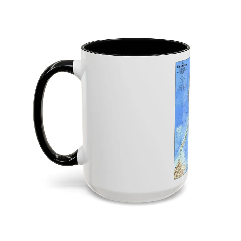 Philippines, The (1986) (Map) Accent Coffee Mug-Go Mug Yourself