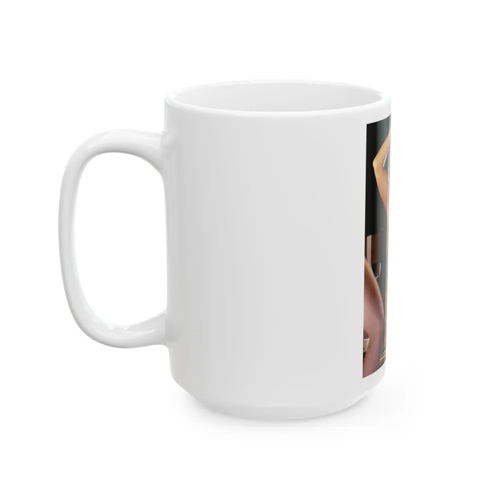 Linda Blair #106 - Partially Topless (Vintage Female Icon) White Coffee Mug-Go Mug Yourself