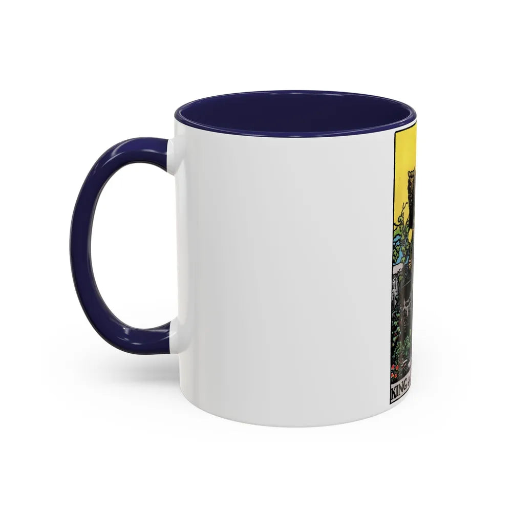 The King of Pentacles (Tarot Card) Accent Coffee Mug-Go Mug Yourself