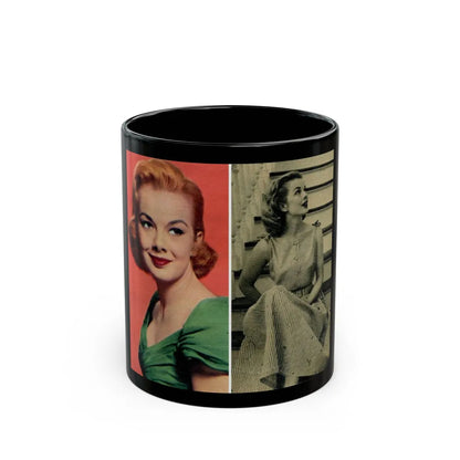 Leslie Parrish #164 (Vintage Female Icon) Black Coffee Mug-11oz-Go Mug Yourself