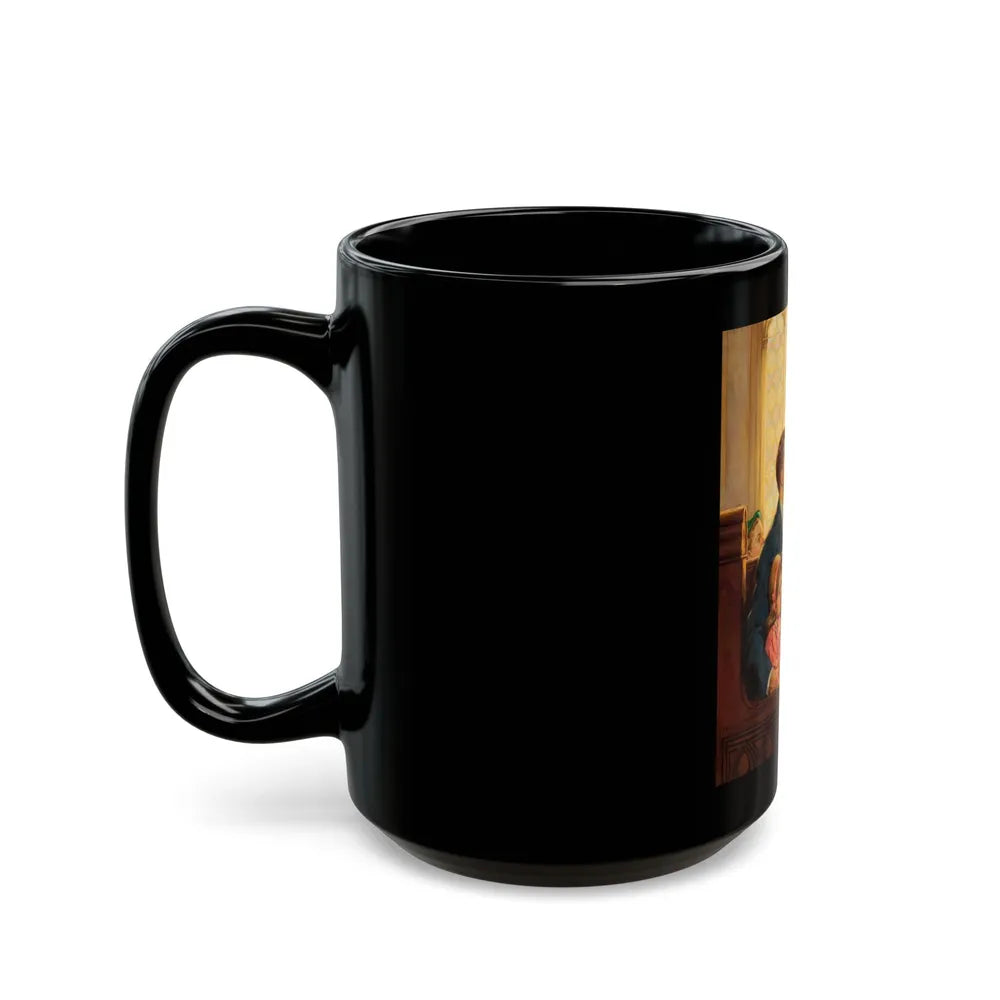 Family at Church - Black Coffee Mug-Go Mug Yourself