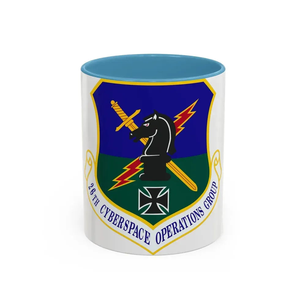 26th Cyberspace Operations Group (U.S. Air Force) Accent Coffee Mug 11oz Light Blue - Go Mug Yourself