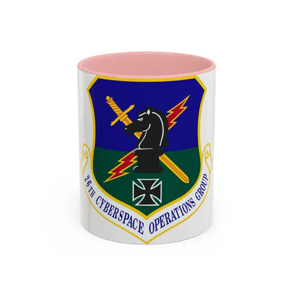 26th Cyberspace Operations Group (U.S. Air Force) Accent Coffee Mug 11oz Pink - Go Mug Yourself