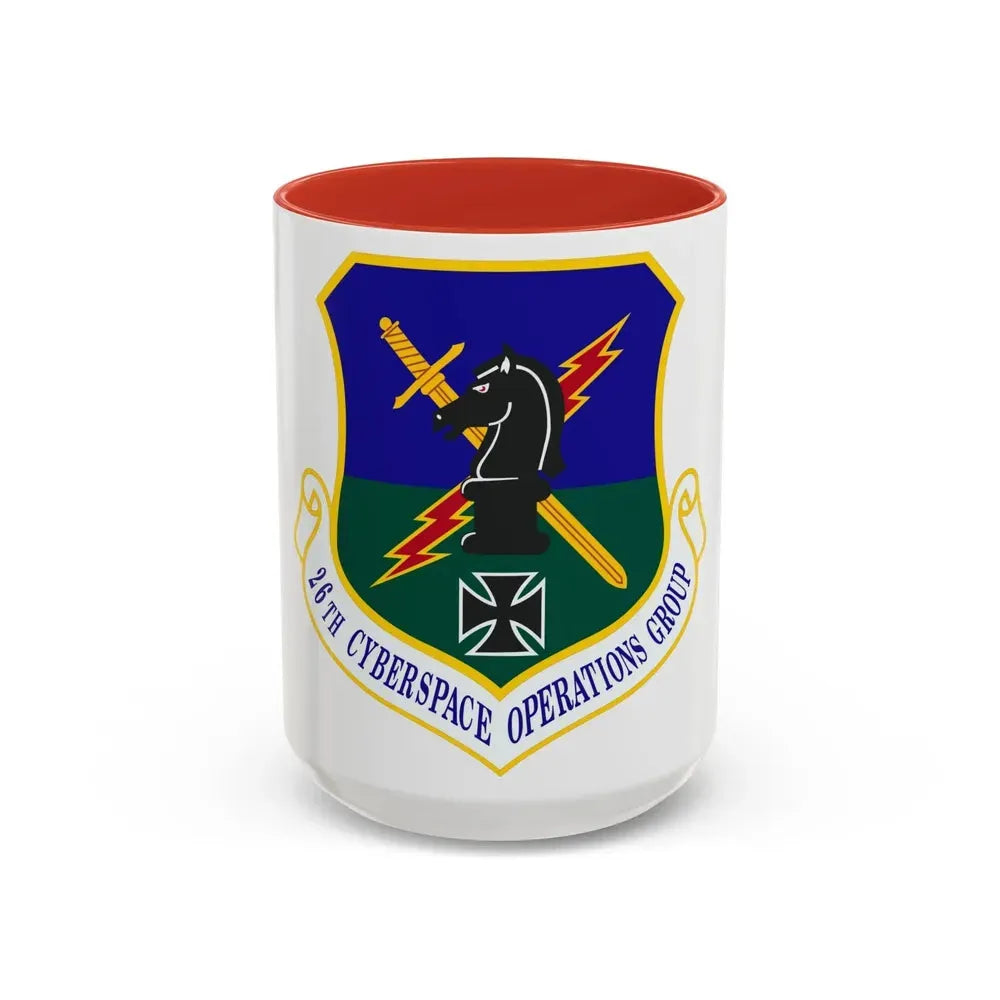 26th Cyberspace Operations Group (U.S. Air Force) Accent Coffee Mug 15oz Red - Go Mug Yourself