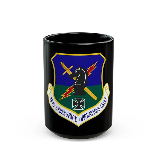 26th Cyberspace Operations Group (U.S. Air Force) Black Coffee Mug 15oz - Go Mug Yourself
