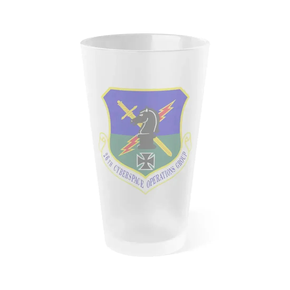 26th Cyberspace Operations Group (U.S. Air Force) Frosted Pint Glass 16oz 16oz Frosted - Go Mug Yourself