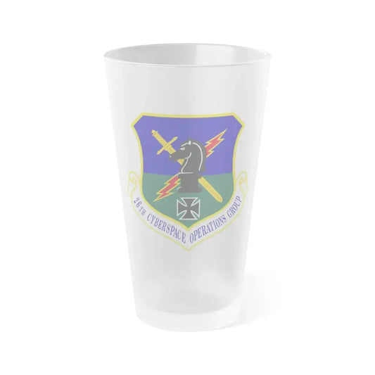 26th Cyberspace Operations Group (U.S. Air Force) Frosted Pint Glass 16oz 16oz Frosted - Go Mug Yourself