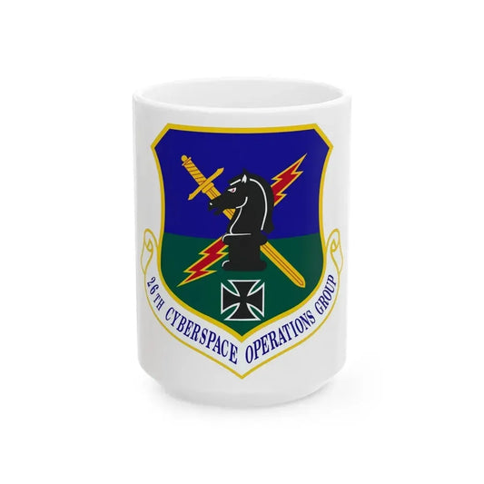 26th Cyberspace Operations Group (U.S. Air Force) White Coffee Mug 15oz - Go Mug Yourself