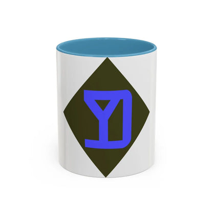 26th Infantry Division (U.S. Army) Accent Coffee Mug-11oz-Light Blue-Go Mug Yourself