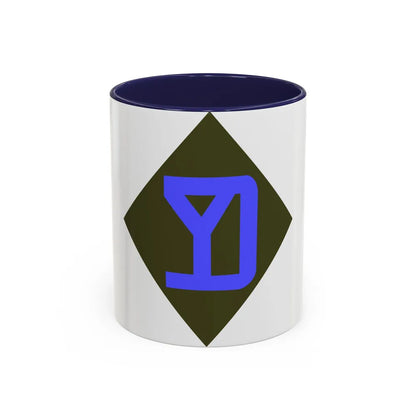 26th Infantry Division (U.S. Army) Accent Coffee Mug-11oz-Navy-Go Mug Yourself