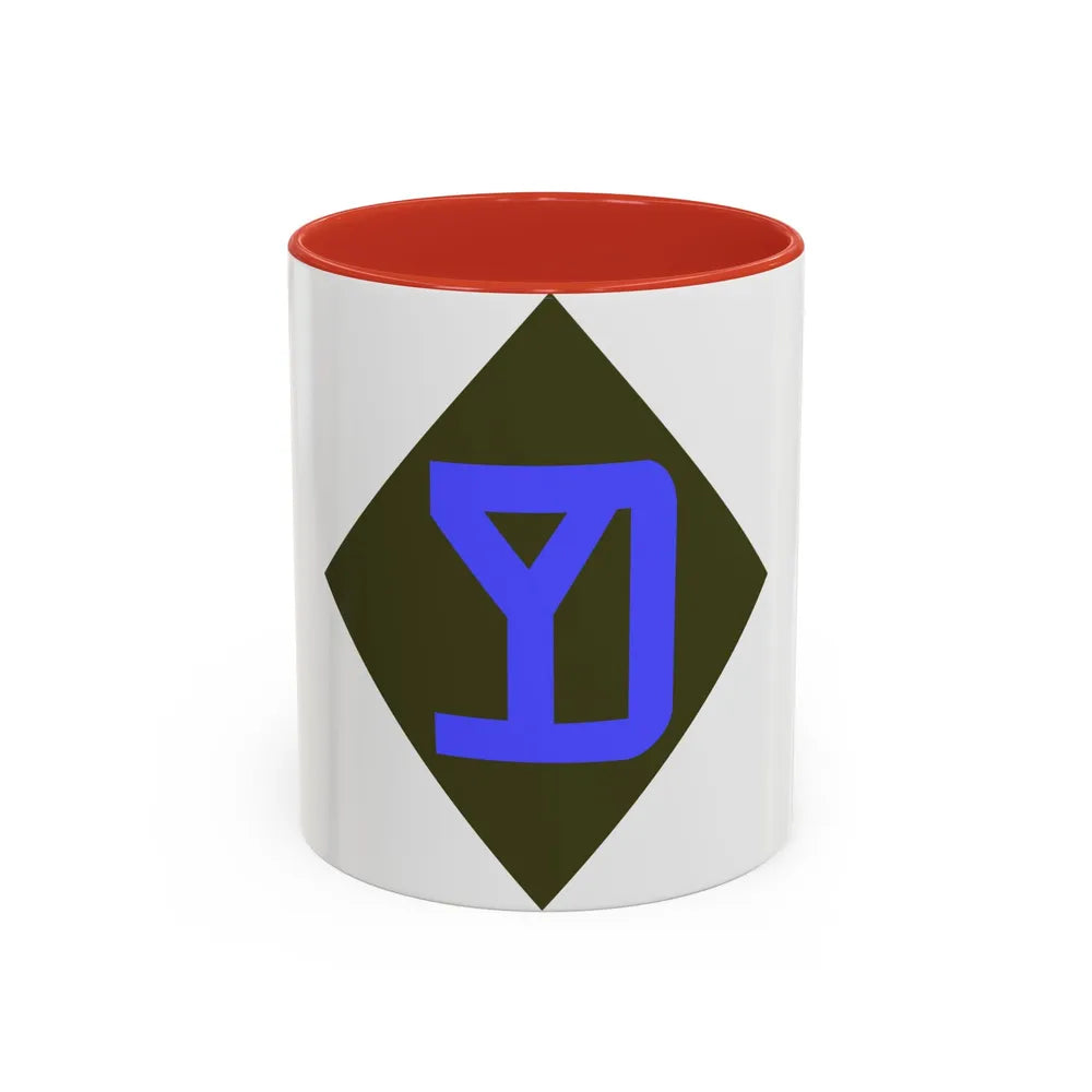 26th Infantry Division (U.S. Army) Accent Coffee Mug-11oz-Red-Go Mug Yourself