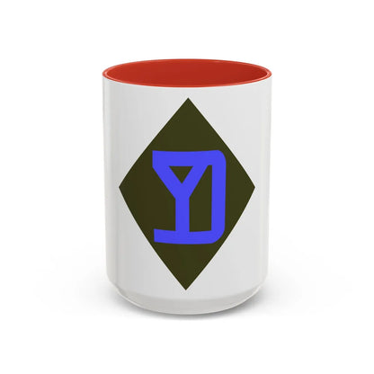 26th Infantry Division (U.S. Army) Accent Coffee Mug-15oz-Red-Go Mug Yourself