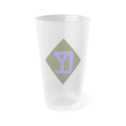 26th Infantry Division (U.S. Army) Frosted Pint Glass 16oz-Go Mug Yourself