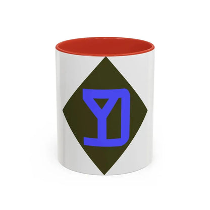 26th Infantry Division (U.S. Army) Accent Coffee Mug 11oz Red - Go Mug Yourself