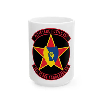 26TH Space Aggressor Sq. v2 (U.S. Air Force) White Coffee Mug 15oz - Go Mug Yourself