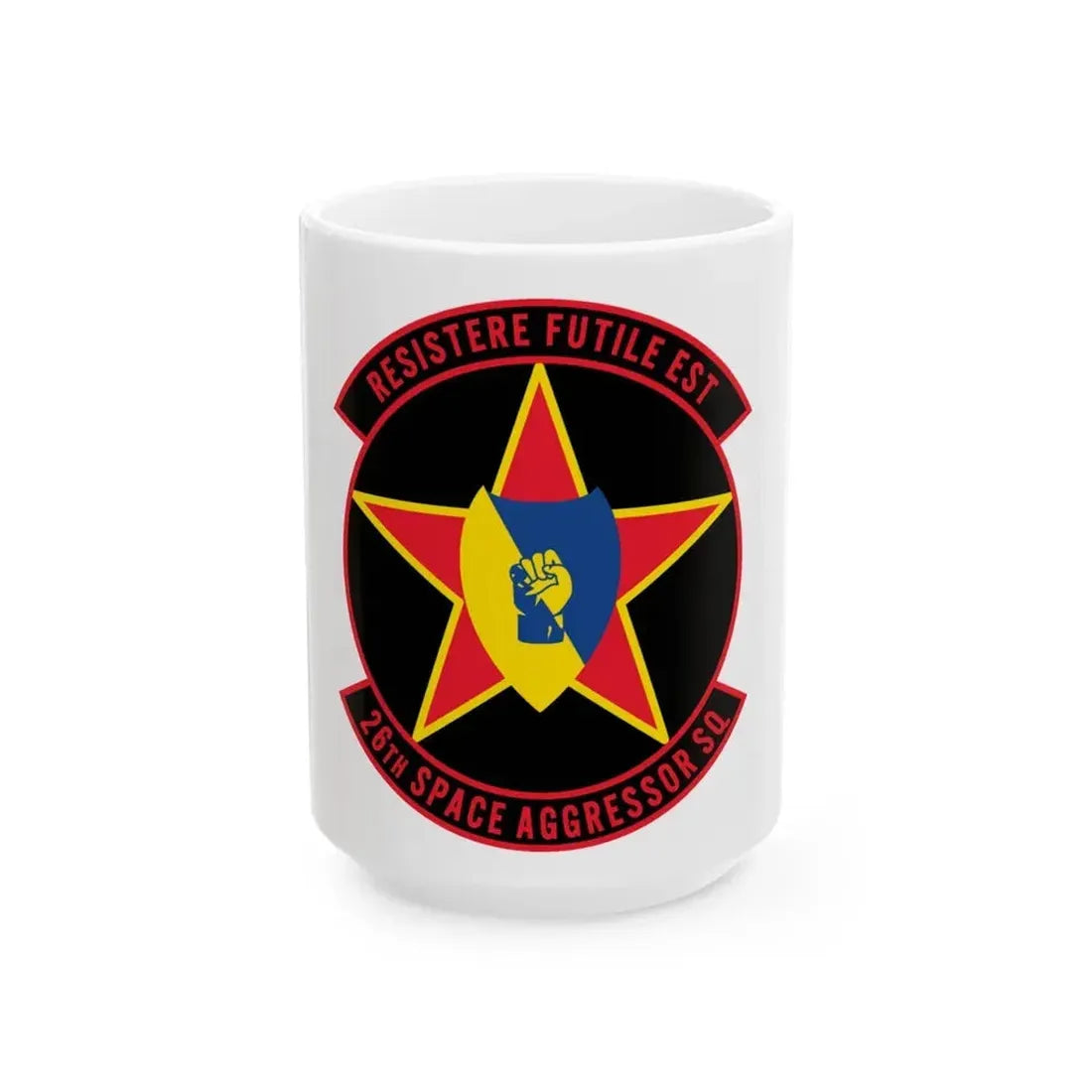26TH Space Aggressor Sq. v2 (U.S. Air Force) White Coffee Mug 15oz - Go Mug Yourself