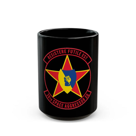 26TH Space Aggressor Sq. v2 (U.S. Air Force) Black Coffee Mug-15oz-Go Mug Yourself