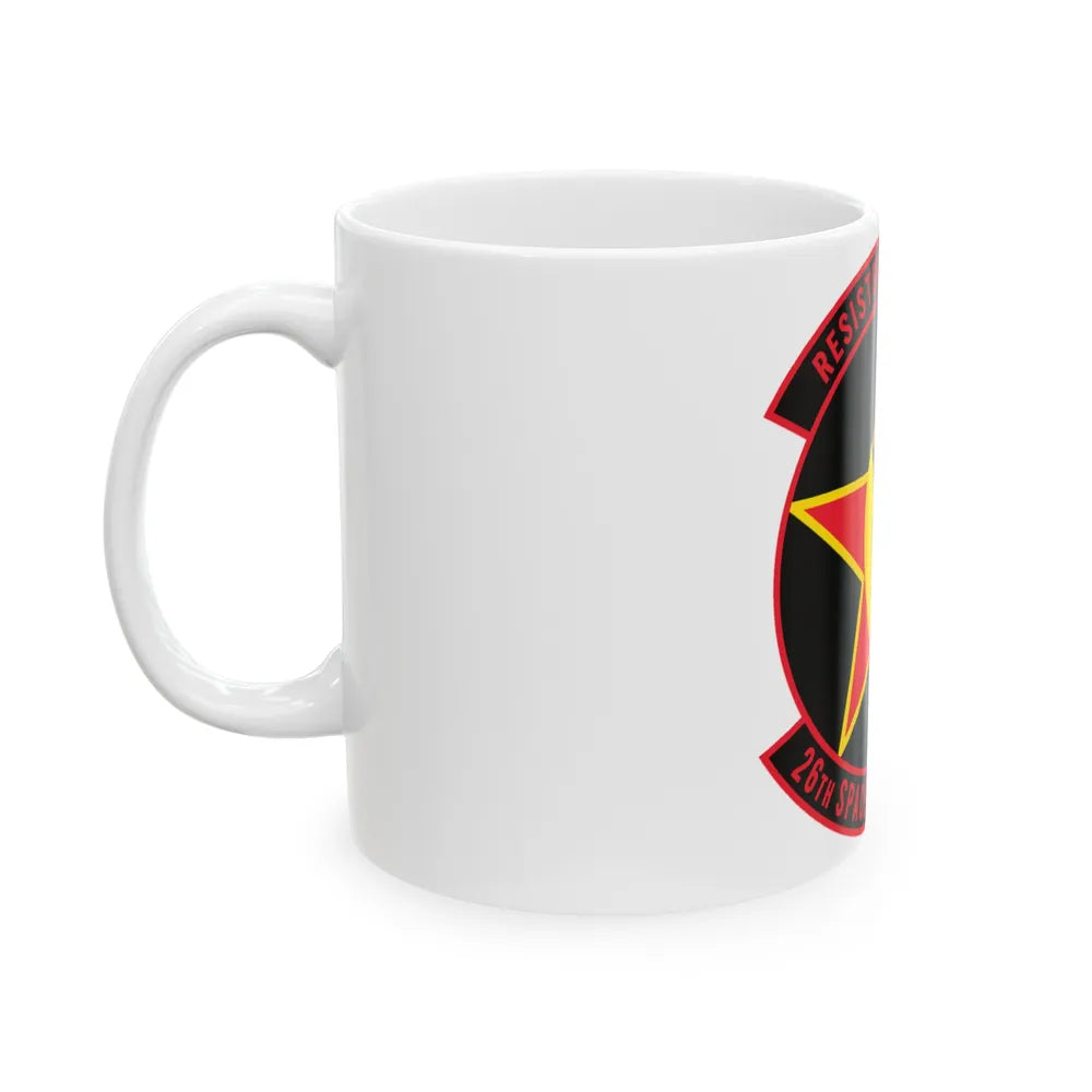 26TH Space Aggressor Sq. v2 (U.S. Air Force) White Coffee Mug-Go Mug Yourself