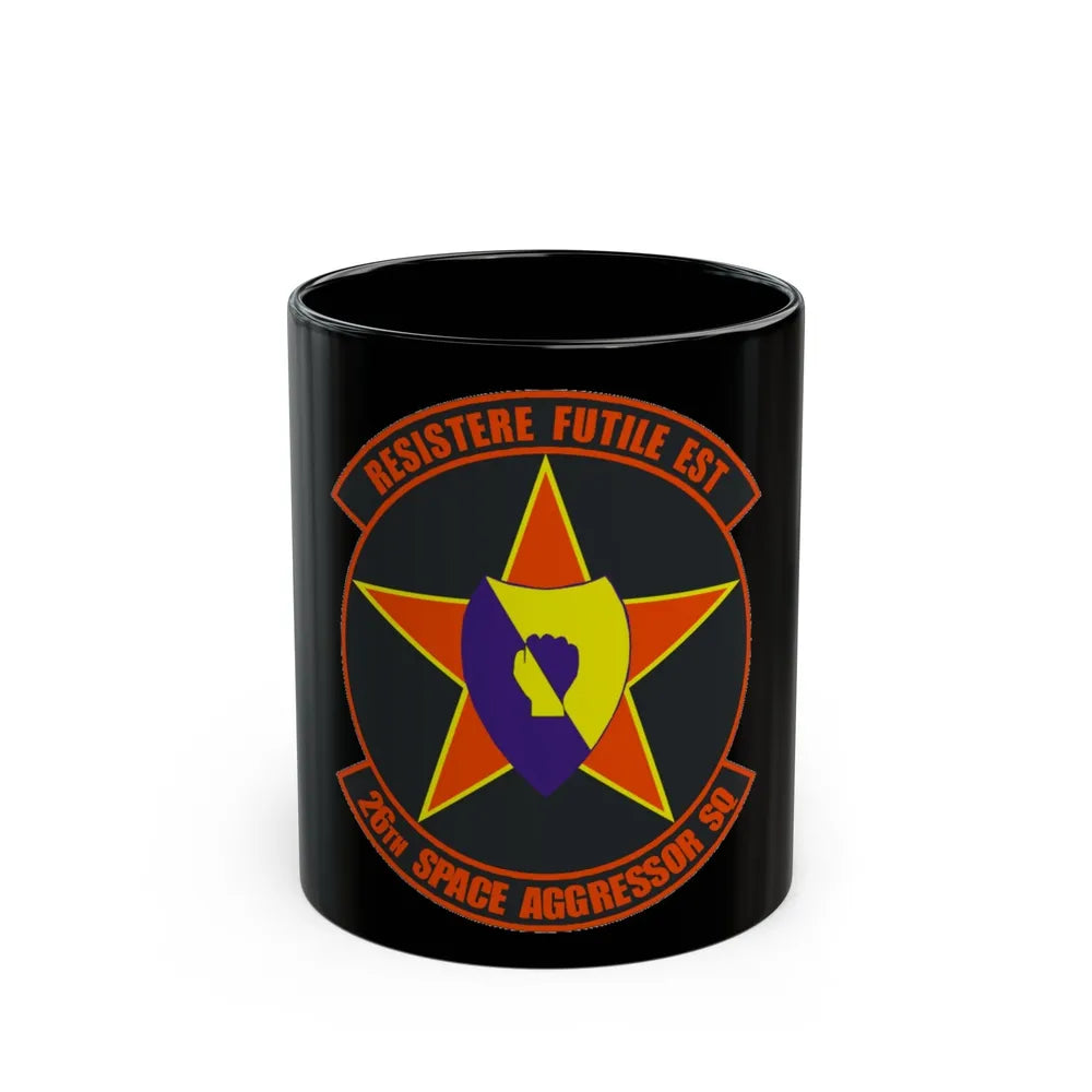 26th Space Aggressor Squadron (U.S. Air Force) Black Coffee Mug-11oz-Go Mug Yourself